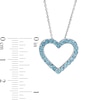 Thumbnail Image 3 of Swiss Blue Topaz Adjustable Heart Pendant in Sterling Silver