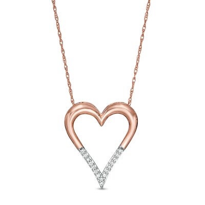 10k Rose Gold Red Diamond Cluster Pendant 1/20 ct 10k Rose Gold Red Diamond Cluster Pendant 1/20 ct