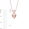 Thumbnail Image 2 of 6.0mm Morganite and Diamond Accent Heart-Shaped Infinity Pendant in 10K Rose Gold