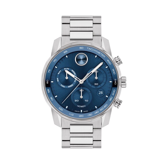 Men's Movado BoldÂ® Verso Chronograph Watch with Blue Dial (Model: 3600865)