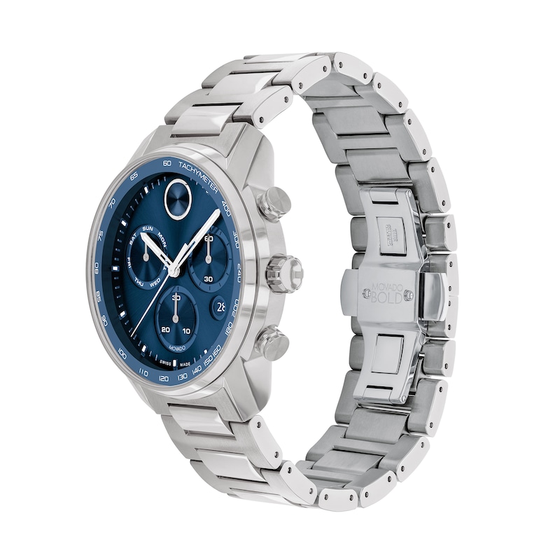 Main Image 2 of Men's Movado Bold® Verso Chronograph Watch with Blue Dial (Model: 3600865)