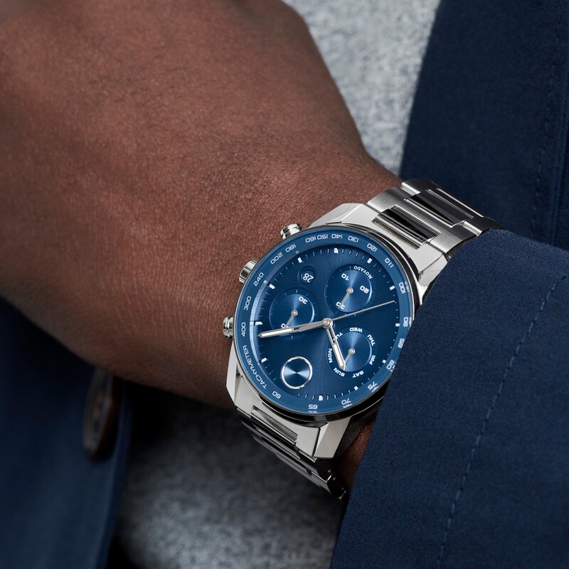 Main Image 4 of Men's Movado Bold® Verso Chronograph Watch with Blue Dial (Model: 3600865)