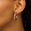 Thumbnail Image 2 of Made in Italy 20.0mm Tube J-Hoop Earrings in 14K Gold
