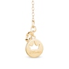 Thumbnail Image 2 of Enchanted Disney Jasmine 1/10 CT. T.W. Diamond Moon and Star Pendant in 10K Gold – 19"