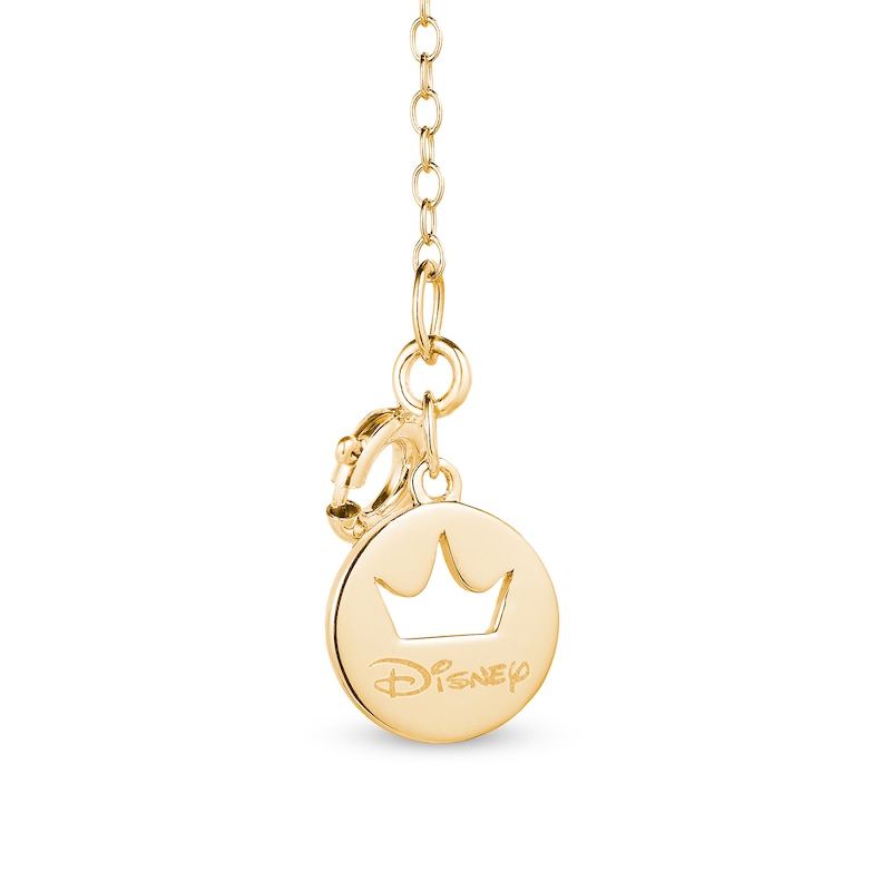 Main Image 2 of Enchanted Disney Jasmine 1/10 CT. T.W. Diamond Moon and Star Pendant in 10K Gold – 19"