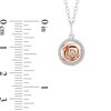 Thumbnail Image 3 of Enchanted Disney Belle 1/10 CT. T.W. Diamond Frame Rose Pendant in 10K Two-Tone Gold – 19"