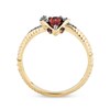 Thumbnail Image 3 of Enchanted Disney Villains Jafar Pear-Shaped Garnet and 1/6 CT. T.W. Diamond Snake Ring in 10K Gold