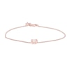 Thumbnail Image 1 of Sideways Oval Morganite Solitaire Bracelet in 10K Rose Gold - 7.5"