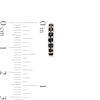 Thumbnail Image 4 of Blue and White Sapphire Reversible Huggie Hoop Earrings in 10K Gold