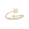 Thumbnail Image 0 of 4.0mm Opal and Polished Heart Open Wrap Ring in 10K Gold