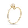 Thumbnail Image 2 of 4.0mm Opal and Polished Heart Open Wrap Ring in 10K Gold