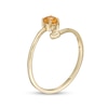 Thumbnail Image 3 of 4.0mm Citrine and Polished Heart Open Wrap Ring in 10K Gold