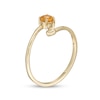 Thumbnail Image 2 of 4.0mm Citrine and Polished Heart Open Wrap Ring in 10K Gold