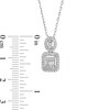 Thumbnail Image 2 of Marilyn Monroe™ Collection 3/8 CT. T.W. Emerald and Oval-Shaped Diamond Pendant in 10K White Gold