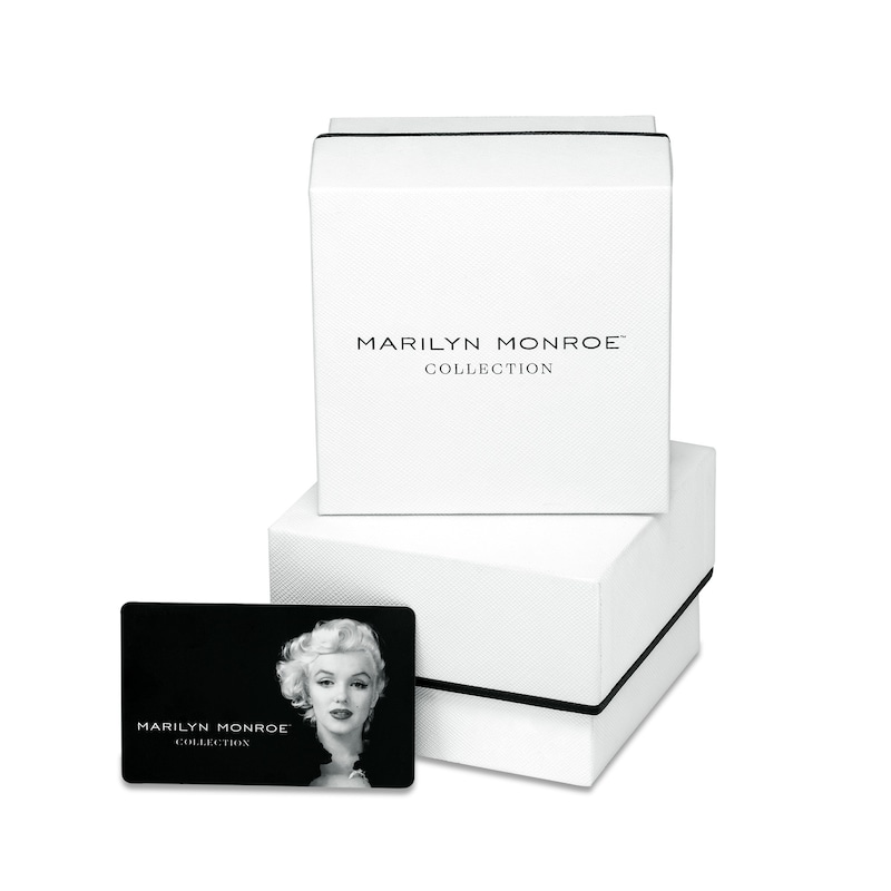 Marilyn Monroe™ Collection 3/8 CT. T.W. Emerald and Oval-Shaped Diamond Pendant in 10K White Gold