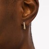 Thumbnail Image 2 of 1/4 CT. T.W. Diamond Graduated Hoop Earrings in 10K Gold