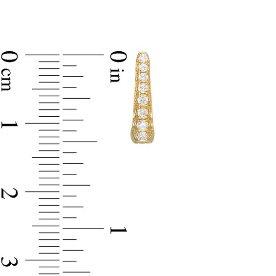 1/4 CT. T.w. Diamond Graduated Hoop Earrings in 10K Gold