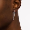 Thumbnail Image 2 of 1/2 CT. T.W. Diamond Graduated Linear Threader Earrings in 10K White Gold