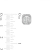 Thumbnail Image 2 of Marilyn Monroe™ Collection 1/2 CT. T.W. Emerald-Shaped Diamond Frame Stud Earrings in 10K White Gold
