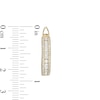 Thumbnail Image 3 of 1 CT. T.W. Diamond Channel Triple Row Hoop Earrings in 10K Gold