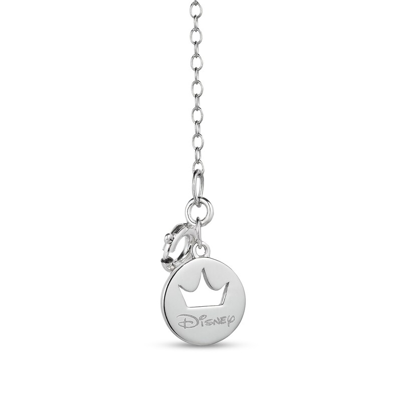 Main Image 2 of Enchanted Disney Princess 1/10 CT. T.W. Diamond Castle in Heart Pendant in Sterling Silver and 10K Rose Gold – 19"