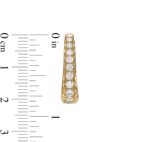 1 CT. T.w. Diamond Graduated Hoop Earrings in 10K Gold