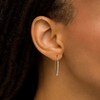 Thumbnail Image 2 of 1/2 CT. T.W. Diamond Graduated Linear Threader Earrings in 10K Gold