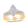 Thumbnail Image 1 of 1/2 CT. T.W. Composite Marquise-Shaped Diamond Double Frame Bridal Set in 10K Gold