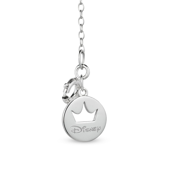 Enchanted Disney Belle Diamond Accent Rose Key Pendant and Stud Earrings Set in Sterling Silver and 10K Rose Gold â 19"