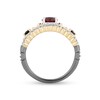 Thumbnail Image 3 of Enchanted Disney Villains Evil Queen Oval Garnet and 1 CT. T.W. Diamond Ring in Two-Tone Sterling Silver and 10K Gold