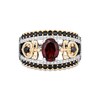 Thumbnail Image 4 of Enchanted Disney Villains Evil Queen Oval Garnet and 1 CT. T.W. Diamond Ring in Two-Tone Sterling Silver and 10K Gold
