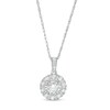 Thumbnail Image 1 of 1/2 CT. T.W. Baguette and Round Diamond Frame Pendant in 10K White Gold