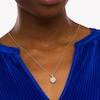 Thumbnail Image 2 of 1/2 CT. T.W. Baguette and Round Diamond Frame Pendant in 10K White Gold