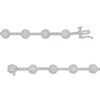 Thumbnail Image 3 of 2 CT. T.W. Multi-Diamond Frame Link Bracelet in 10K White Gold – 7.5"