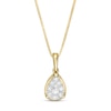 Thumbnail Image 0 of 1/4 CT. T.W. Pear-Shaped Multi-Diamond Pendant in 10K Gold