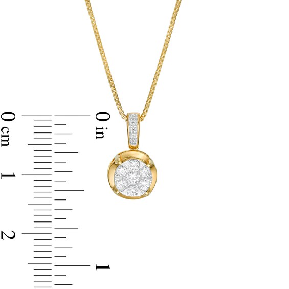 1/4 CT. T.w. Multi-Diamond Pendant in 10K Gold