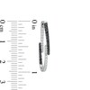Thumbnail Image 3 of 5/8 CT. T.W. Black and White Diamond Inside-Out Overlay Hoop Earrings in 10K White Gold