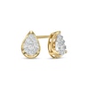 Thumbnail Image 0 of 1/4 CT. T.W. Pear-Shaped Multi-Diamond Stud Earrings in 10K Gold