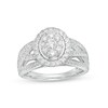 Thumbnail Image 1 of 1 CT. T.W. Multi-Diamond Frame Twist Shank Ring in 10K White Gold