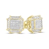 Thumbnail Image 1 of 1/6 CT. T.W. Composite Diamond Octagonal Divided Frame Stud Earrings in 10K Gold
