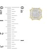 Thumbnail Image 2 of 1/6 CT. T.W. Composite Diamond Octagonal Divided Frame Stud Earrings in 10K Gold