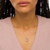 Thumbnail Image 2 of 1/4 CT. T.W. Champagne and White Diamond Entwined Circle Pendant in 10K Rose Gold
