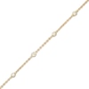 Thumbnail Image 1 of 1/5 CT. T.W. Diamond Station Bracelet in 10K Gold – 7.25"