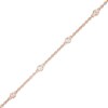 Thumbnail Image 1 of 1/5 CT. T.W. Diamond Station Bracelet in 10K Rose Gold – 7.25"