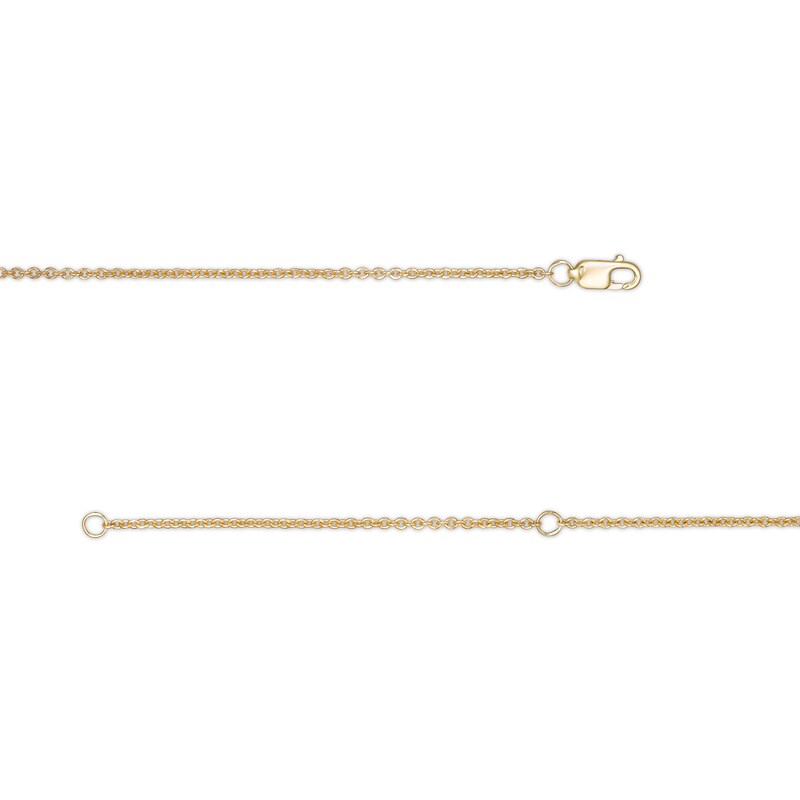 Main Image 3 of 1/5 CT. T.W. Diamond Station Necklace in 10K Gold