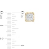 Thumbnail Image 3 of 1/4 CT. T.W. Cushion-Shaped Multi-Diamond Stud Earrings in 10K Gold
