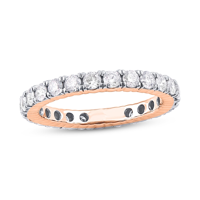 Main Image 1 of 1-1/2 CT. T.W. Diamond Eternity Band in 14K Rose Gold
