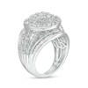 Thumbnail Image 3 of 2 CT. T.W. Multi-Diamond Double Frame and Multi-Row Shank Ring in 10K White Gold