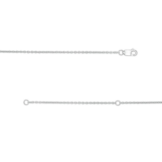 1/5 CT. T.w. Diamond Station Necklace in 10K White Gold