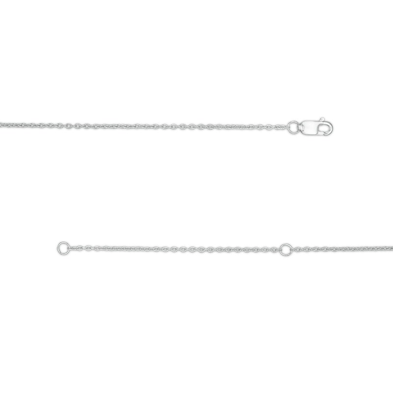 Main Image 3 of 1/5 CT. T.W. Diamond Station Necklace in 10K White Gold